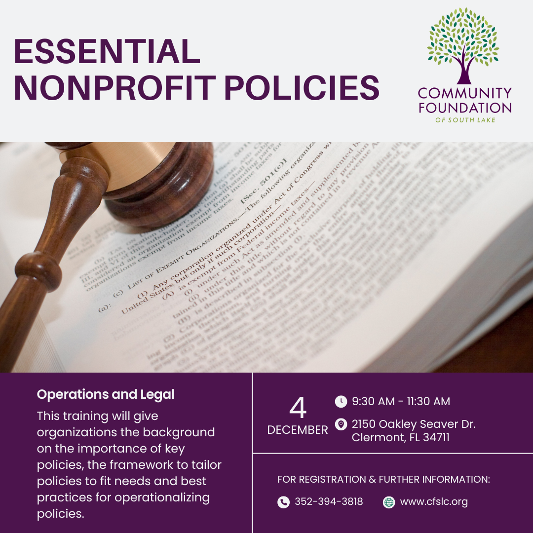 Essential Nonprofit Policies CFSLC