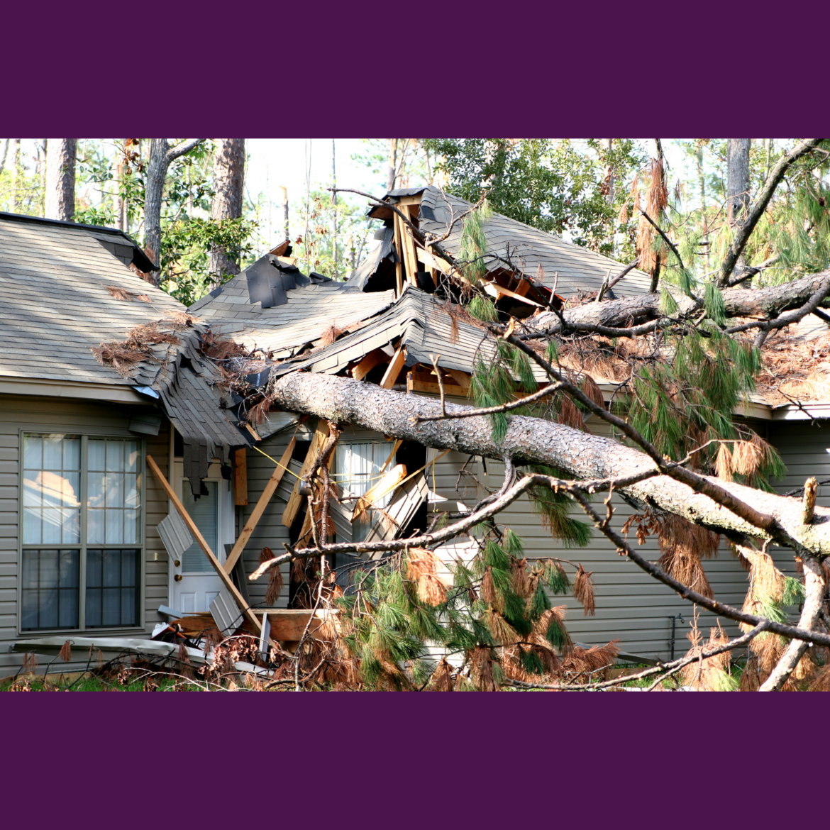 Hurricane roof damage